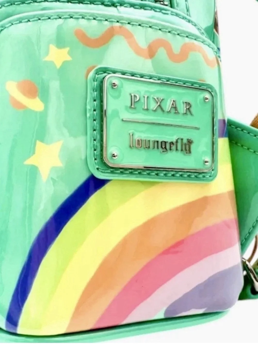 NEW w Tags Loungefly Disney Pixar CARS FILLMORE Mint Green VW Bus Backpack Bag